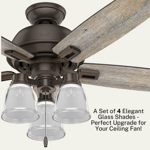 Lightaccent Clear Glass Ceiling Fan Light Covers, Reemplazo
