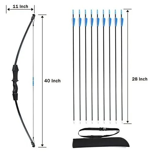 Juego De Arco Y Flecha Para Principiantes Con 9 Flechas