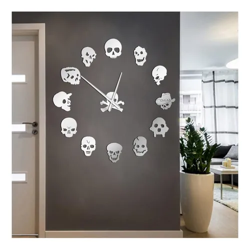 comprar Reloj De Pared De Calavera De Bricolaje De Days Geeky Days, 
