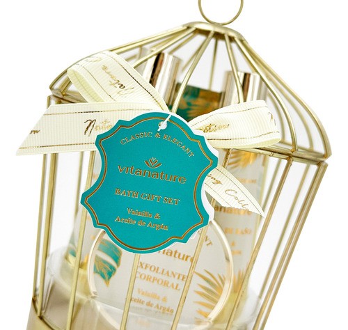 Vitanature Bath Set Regalo Baño Vainilla Y Aceite Argán 3c