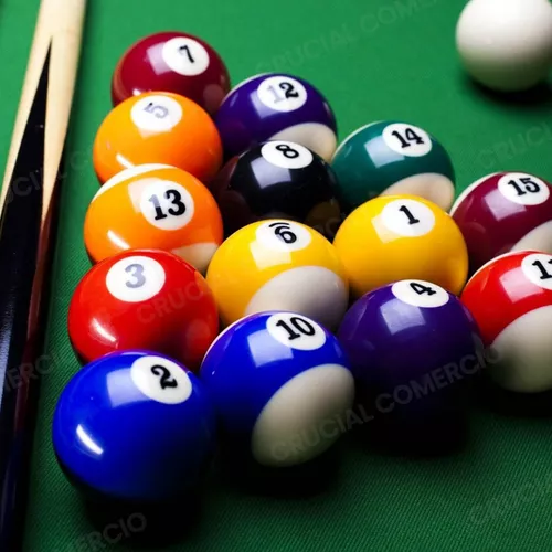 Kit Jogo De Bola Sinuca Para Bilhar / Snooker 54mm Numeradas