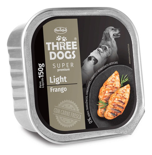 Alimento Perros Light Three Dogs Pate De Pollo 150gr