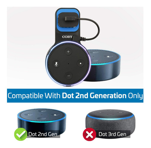 Coby 2da Generación Echo Dot Soporter Montaje De Pared Para