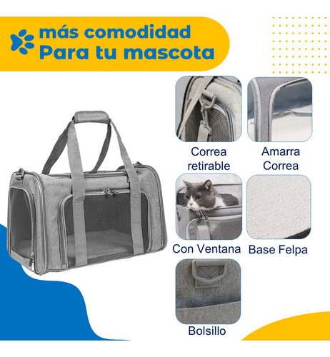 Bolso Transportador Mascota Perro Gato Petpal Respirable