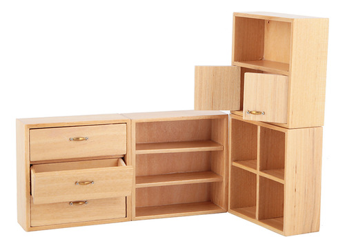 1:12 Mini Madera Armario Muebles Salón Dormitorio