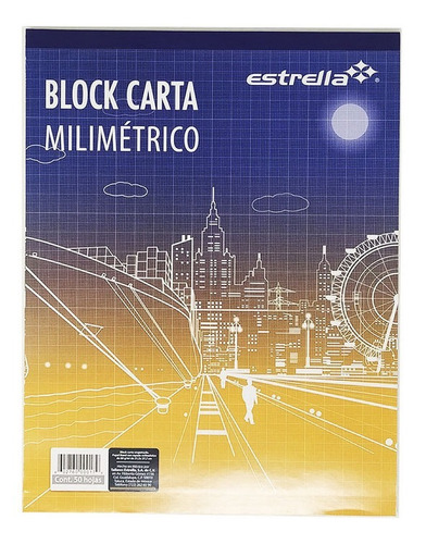 Block Carta Estrella Milimetrico 50 Hojas 1 Pzs