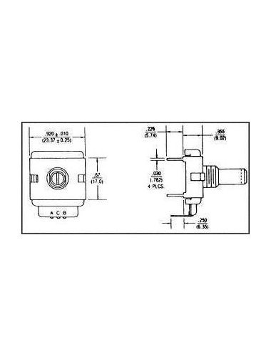 Bourns Ecw0j-b24-bc0006l Incremental Encoder (1 Pieza)