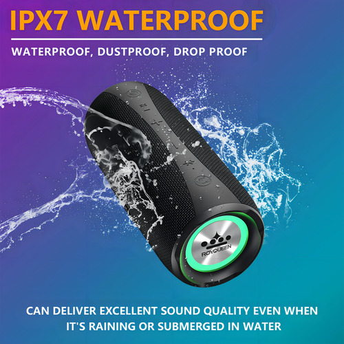 Royqueen Bluetooth Speaker,30w Loud Stereo Sound Portable Sp