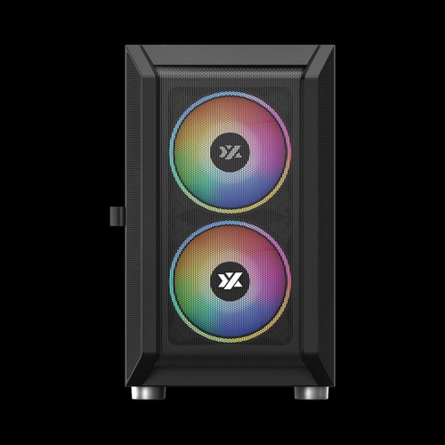 Gabinete Gamer Xyz Omega Atx Gamer Vidrio Templado Black Color Negro