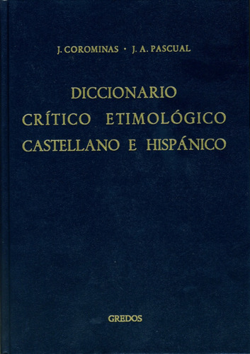 1.diccionario Crítico Etimológico (a-ca)