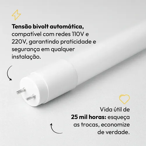 Kit 10 Lampada Led Tubular T8 Verde 18w Ip20 Alut By Avant | Frete