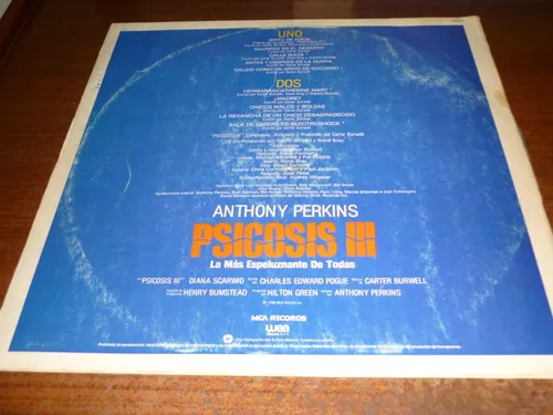Psicosis 3 Musica De La Pelicula Vinilo Arg Promo (Usado)
