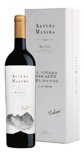 Vino Colomé Altura Máxima Malbec 750ml.  Con Estuche -