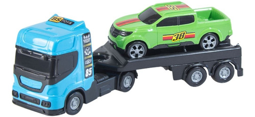 Caminhão Mini Reboque Guincho C/ 1 Pick-up - 24cm - Bs Toys