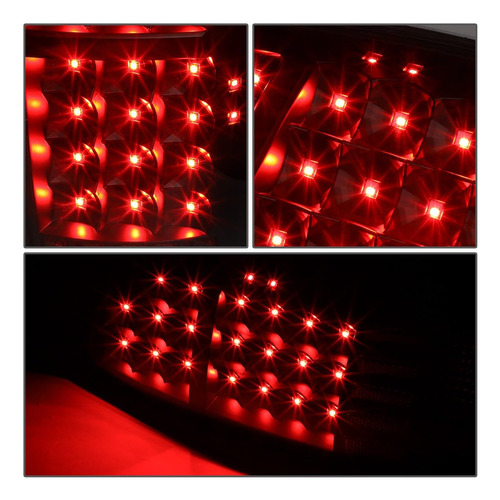Auto Dynasty Par De Luces Traseras Led De Carcasa Negra, Con