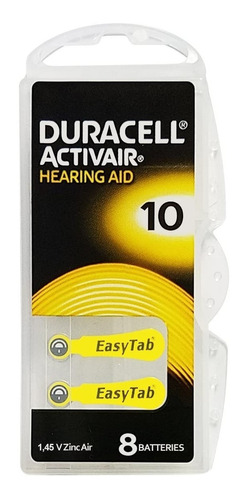 Pilas Duracell Activair #10, (pack De 8)