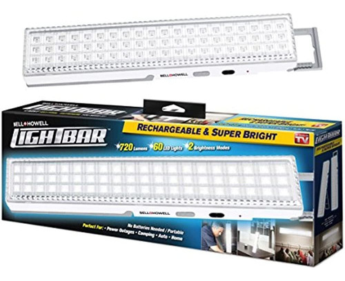 Barra Ligera Bell Howell Por 60 Led 16.5  Recargable, Blanco