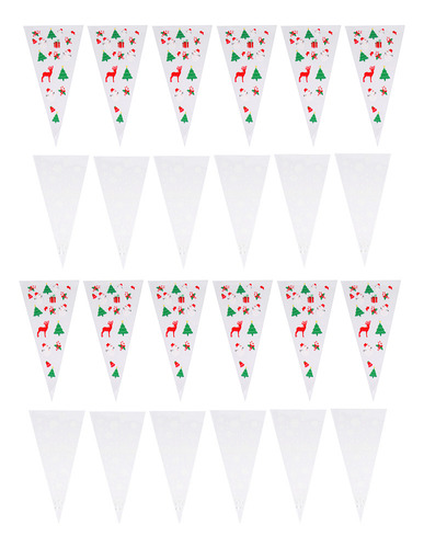 . Bolsas Triangulares De Celofán For Navidad, 200 Unidades