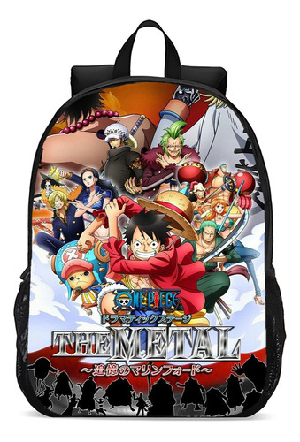 Mochila Escolar Infantil One Piece  Luffy E Seus Colegas Pir