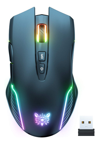 Raton Inalambrico Rgb Para Juego Ordenador Recargable 5