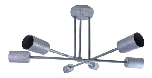 Imagen 2 de 3 de Lámpara araña de techo Gioluce Plafón araña escandinavo industrial spa color plateado 220V