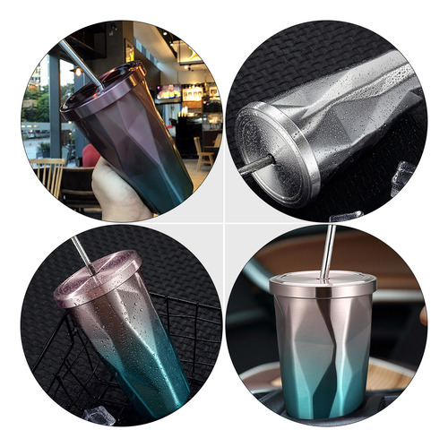 Tazas De Café Portátiles De Acero Inoxidable, 2 Unidades