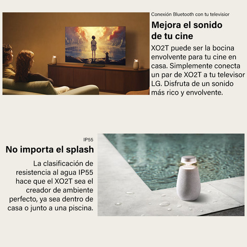 Bocina Bluetooth LG Xboom 360 Xo2tbe, Sonido Omnidireccional 360º, Certificación Ip55, Bocina Con Luz, Autonomía De Hasta 15 Horas