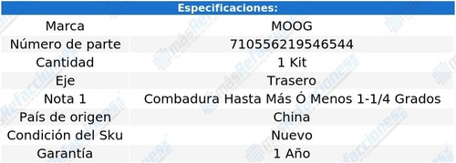 Kit Ajuste Camber Tra Moog Honda Civic 06 Al 15