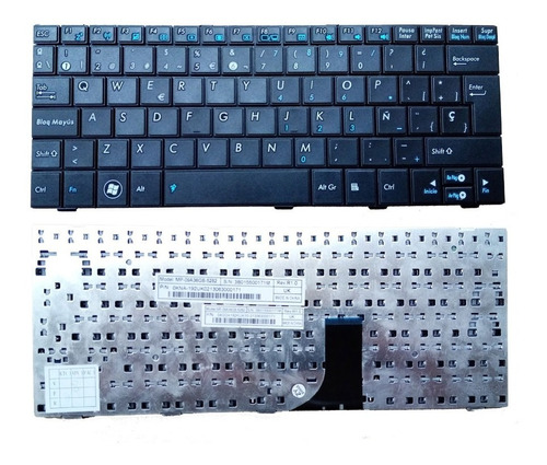 Teclado  Asus Eee Pc 1005h 1005ha 1005hab 1008ha 1008he 