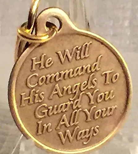 Guardian Angel 1 Bronce Clave Cadena Tag He Will Mando