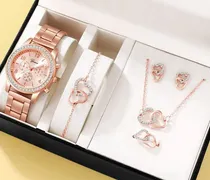 Comprar Set De Relojes De Pulsera De Cuarzo Para Mujer De Moda Steel