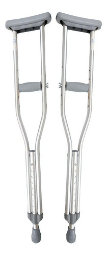 Muletas Axilares Ajustables De Aluminio Por Tamaños Ch-m-l Color Plateado
