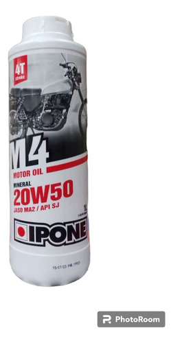 Aceite Lubricante 20w50 Mineral 4t Ipone 
