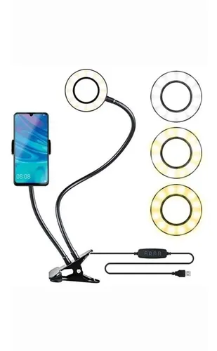 Aro Luz Led Flexible P/celular Tiktok Streaming Videos Usb