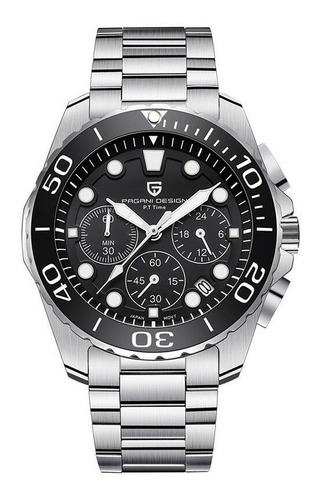 Relógio Pulseira De Aço Cronógrafo Pagani Design Pd- 2773