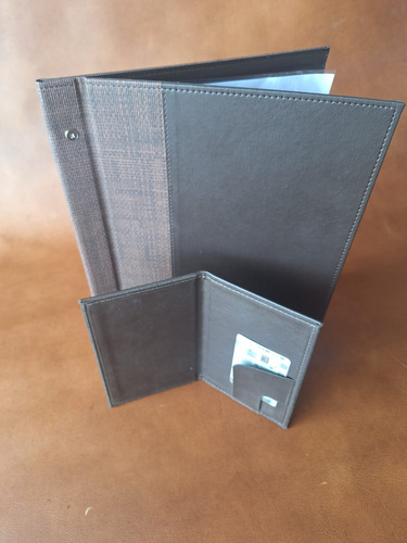 Kit Com 5 Porta Cardápio A4 Luxo E 3 Porta Contas