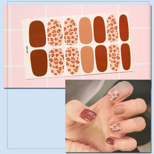 Imagen 4 de 9 de Hojas Adhesivas Nail Art Polish Stickers Con Unid A...