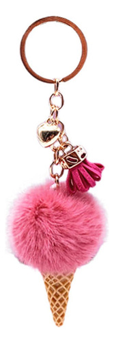 Llavero Pom Pom Llavero De Helado Llavero De Muñeca Con Pomp