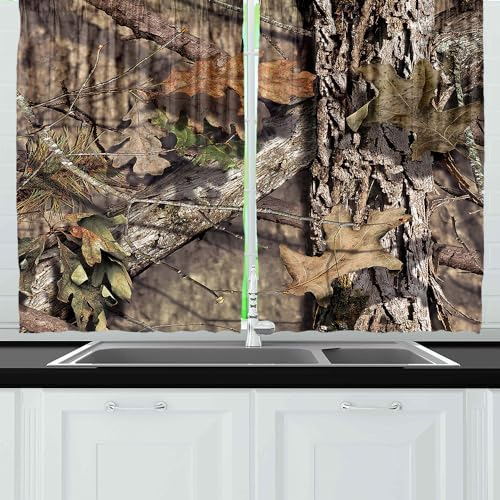 Cortinas De Cocina De Camuflaje Impermeables 140 Cm
