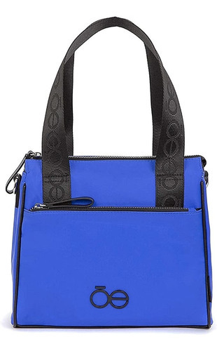 Bolso Cloe Satchel Textil Para Mujer Color Azul Eléctrico