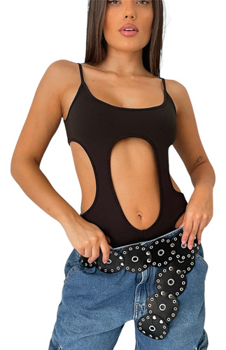 Body Spider Tiras Negro Blanco Moda Mujer