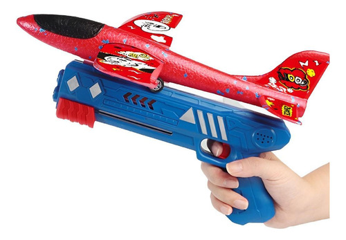 Lançador Avião De Espuma Catapulta Brinquedo Infantil 1117