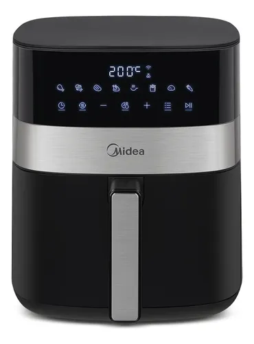 Fritadeira Air Fryer Midea Smart Chef Plus 6L Preta
