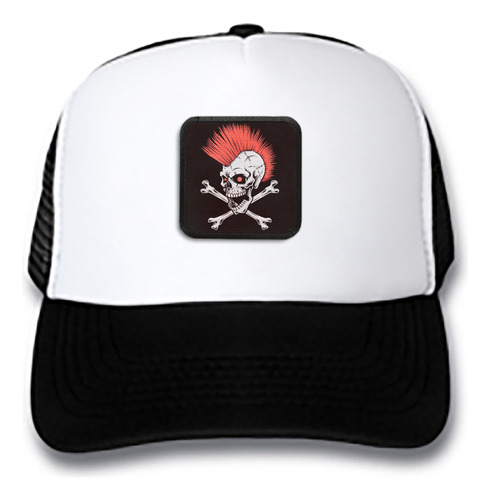 Gorra Gorro Trucker Calavera Craneo Croosbones Punk Cal45