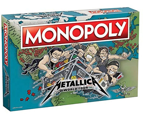 Metallica Monopoly World Tour Edición Coleccionista