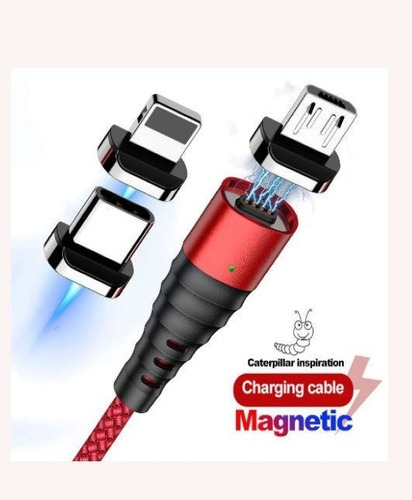 Cable Magnetico 3 Puntas iPhone Microusb Tipo C 360°