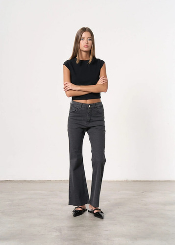 Pantalón Oxford De Jean Elastizado - Ibiza Black Stone