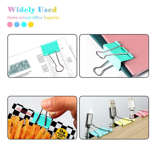 Mini Clips De Papel Para Carpeta 120 Unidades Color 0.59 Pul