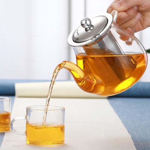 Tetera De Vidrio Transparente, Té De Kung Fu Soplado 400ml