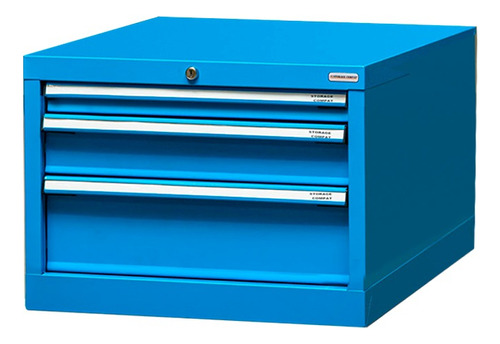 Cajonera Metálica Reforzada Taller 56x72x38cm Storage Compat Color Azul